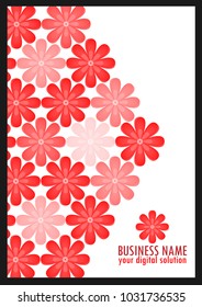 Abstract red flower design