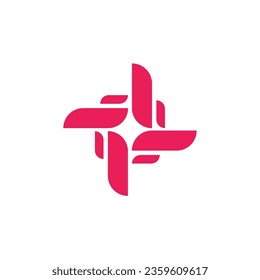 Abstract Red Flower Logo Suitable For Any Company