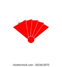 Abstract red flower on white background