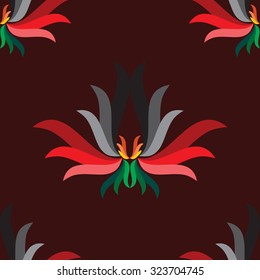 Abstract red flower pattern