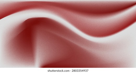 Abstract Red Flowing Background With Smooth Curves, Grain Texture and Modern Minimalist Design
