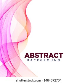 Abstract red flowing lines background