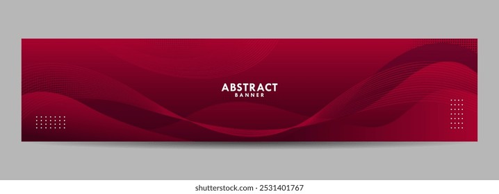 Abstract Red Fluid Background Template. Gradient color. Liquid form composition. Suitable for banner designs