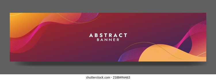 Abstract Red Fluid Banner Template. Modern background design. gradient color. Dynamic Waves. Liquid shapes composition. Fit for banners