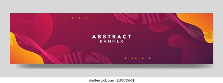 Abstract Red Fluid Banner Template. Modern background design. gradient color. Dynamic Waves. Liquid shapes composition. Fit for banners