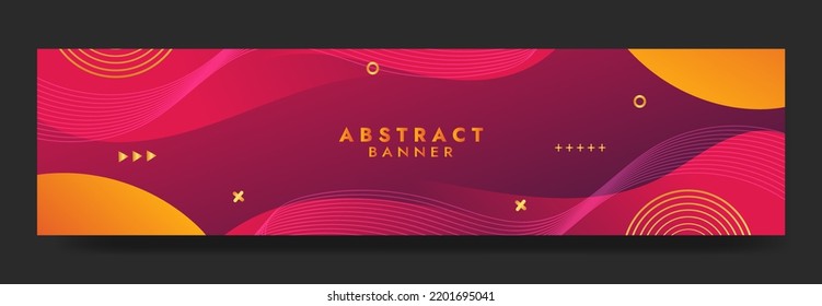Abstract Red Fluid Banner Template. Modern background design. gradient color. Dynamic Waves. Liquid shapes composition. Fit for banners