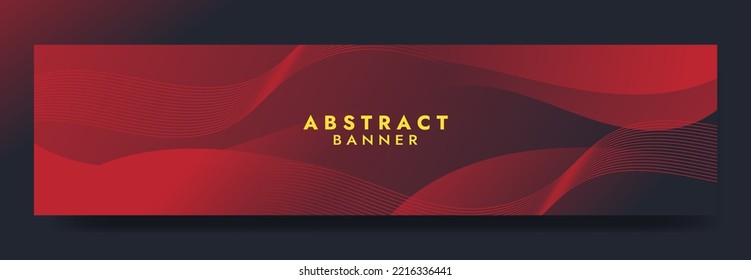 Abstract Red Fluid Banner Template. Modern background design. gradient color. Dynamic Waves. Liquid shapes composition. Fit for banners