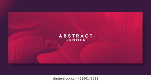 Abstract Red Fluid Banner Template. Modern  background design. gradient color. Dynamic Waves. Liquid shapes composition.  Fit for banners