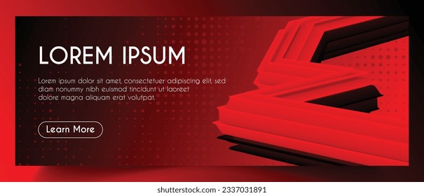 Abstract Red Fluid Banner Template. Modern background design. gradient color. Dynamic Waves. Liquid shapes composition. Fit for banners