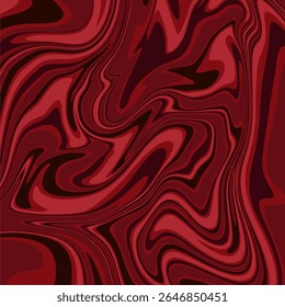 Um fundo marmoreado de fluido vermelho abstrato com ondas orgânicas em espiral, criando um padrão de alto contraste dinâmico.