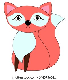 Abstract red fox. Vector illustration.