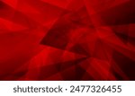 abstract red fractal geometric triangle polygon shape background