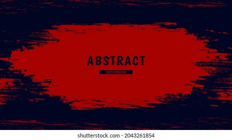 Abstract Red Frame Grunge Texture Design In Dark Blue Background