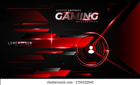 Abstract Red Futuristic Gaming Background for Offline Twitch stream