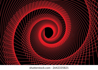 Abstract red futuristic shapes on black background. vectors