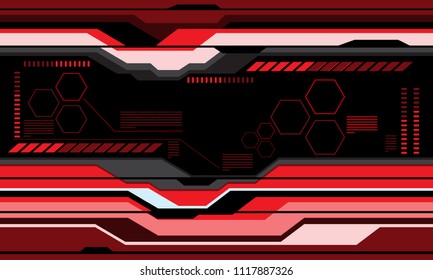 Abstract red futuristic technology screen monitor design modern background vector illustration.