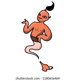 Abstract red genie