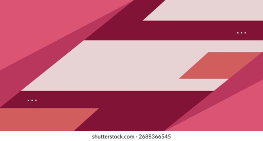 Fondo de Anuncio de flecha geométrica roja Abstractas con diseño de patrón de triángulo de superposición. Elemento de Anuncio simple. Vector Eps10