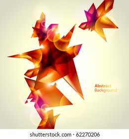 Abstract red geometric background.