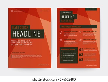 Abstract red geometric background for Corporate Identity Template Poster, Brochure, Flyer design Layout vector template