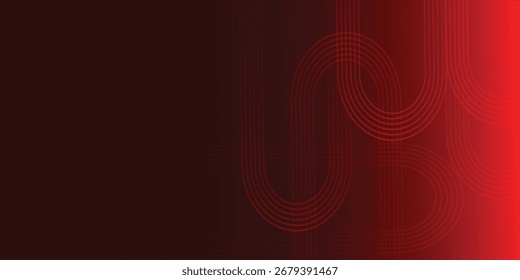 Fondo geométrico rojo Abstractas con patrones de línea curvada. Fondo para Anuncio, póster, cubierta, folleto, volante, Sitio web
