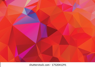 Abstract red geometric background for design