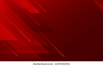 Abstract red geometric background. Dynamic shapes composition. Vector illustration
