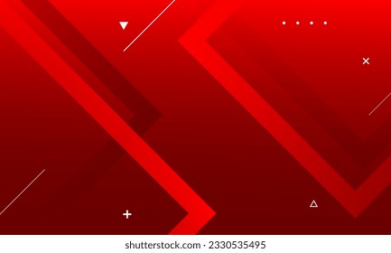 Abstract red geometric background. Dynamic shapes composition. Vector illustration