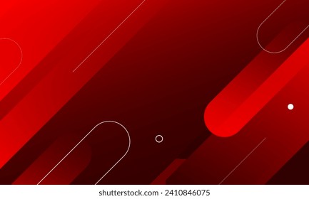 Abstract red geometric background. Dynamic shapes composition. Vector illustration