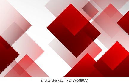 Abstract red geometric background. Dynamic shapes composition. Vector illustration