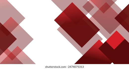 Fondo geométrico rojo Abstractas. Composición de Formas dinámicas. Ilustración vectorial