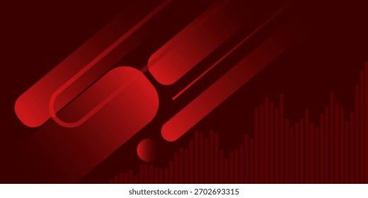 Fundo geométrico vermelho abstrato. Composição de formas dinâmicas. conceito de design de vetor. Cartaz ou layout decorativo da web, faixa 