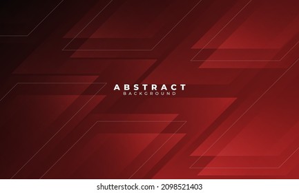 Abstract red geometric background. modern sport banner concept