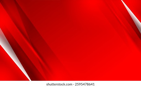 Abstract red geometric background with modern technology style line pattern texture