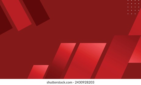 Fondo geométrico rojo abstracto con lugar para su texto. Ilustración vectorial.