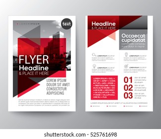 Abstract Red Geometric Background For Poster Brochure Flyer Design Layout Vector Template