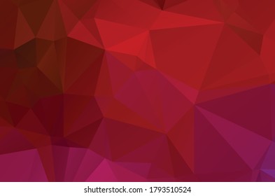 Abstract Red Geometric Background. Raster Illustration