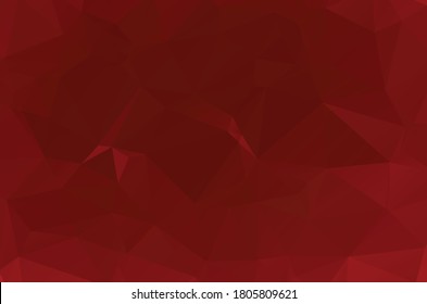 Abstract Red Geometric Background. Raster Illustration