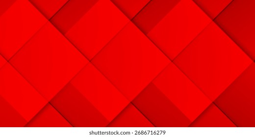 Abstract red geometric background with square layers and gradient texture for elegant modern template