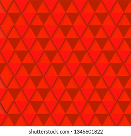 Abstract red geometric background from triangles. Vector