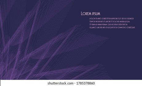 Abstract red geometric background with unusual rays. 16:9 Aspect Ratio. Design layout for video backdrop, poster, web, card, booklet or others. Vector illustration.