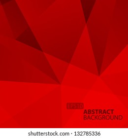 Abstract  Red Geometric Background. Vector Illustration