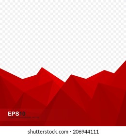 Abstract Red Geometric Background - Vector