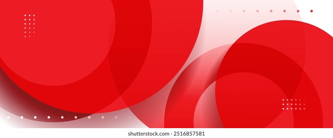 Fondo geométrico rojo abstracto del Anuncio con los círculos. Grande para el diseño corporativo del negocio