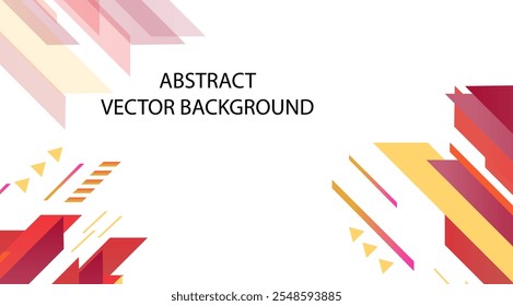 Design de banner geométrico vermelho abstrato para apresentação, educação, negócios, site e muito mais