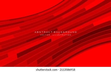 Abstract red geometric curve design modern futuristic technology background vector illustration.