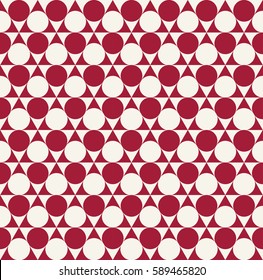 abstract  red geometric dots deco pattern vector background