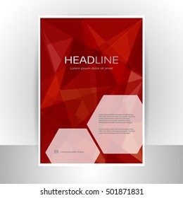 Abstract red geometric flyer template