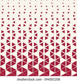 abstract red geometric halftone triangle gradient pattern background