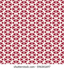 abstract red geometric hexagon deco art pattern background